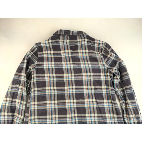 Womens Jane Ashley Vintage Workwear Plaid Long Sleeve Shirt Size M Black White - Picture 7 of 9
